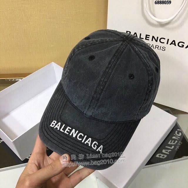 Balenciaga男女同款帽子 巴黎世家刺繡字母棒球帽鴨舌帽  mm1413